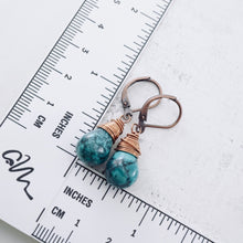 Load image into Gallery viewer, TN Natural Turquoise Drop Earrings (Copper)