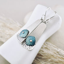 Load image into Gallery viewer, RH - Retro Petite Square Tapered Earrings (Turquoise &amp; Sky)