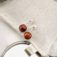 Load image into Gallery viewer, TN Red Jasper Orbit Earrings (SS)
