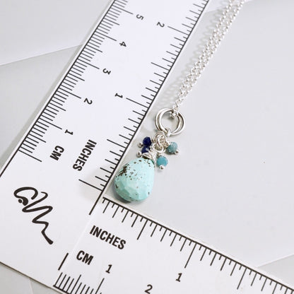 Natural Turquoise Cluster Pendant