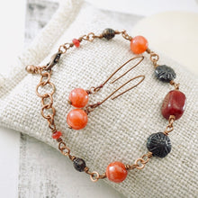 Load image into Gallery viewer, TN Pink Jade &amp; Agate Bracelet (Copper)