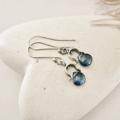 Petite Swings London Blue Topaz Earrings