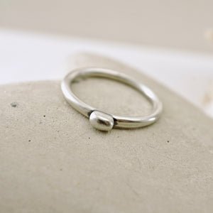 Stackable - Oval Pebble Ring (Sterling)