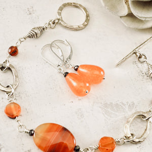 TN Carnelian Agate Bracelet (Sterling)