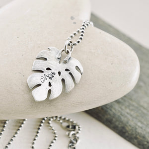 BG - Monstera Leaf Pendant (Sterling Silver)