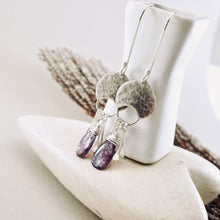 Load image into Gallery viewer, AM – Purple Kyanite Crescent Earrings (SS)