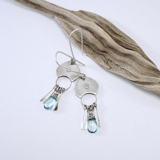 Moss Kyanite Happy Pod Earrings