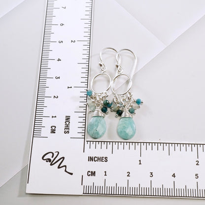 Amazonite Petite Chandelier Earrings