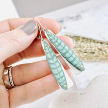 Load image into Gallery viewer, RH - Tropical Leaf Tapered Drop Earrings (Tropical Green)