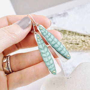 RH - Tropical Leaf Tapered Drop Earrings (Tropical Green)