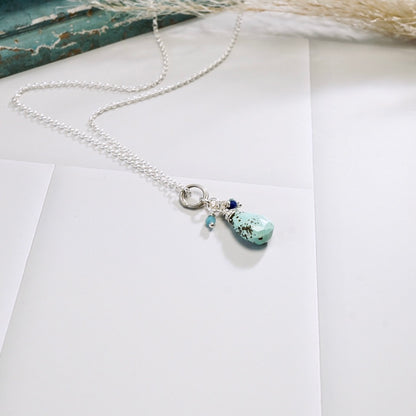 Natural Turquoise Cluster Pendant