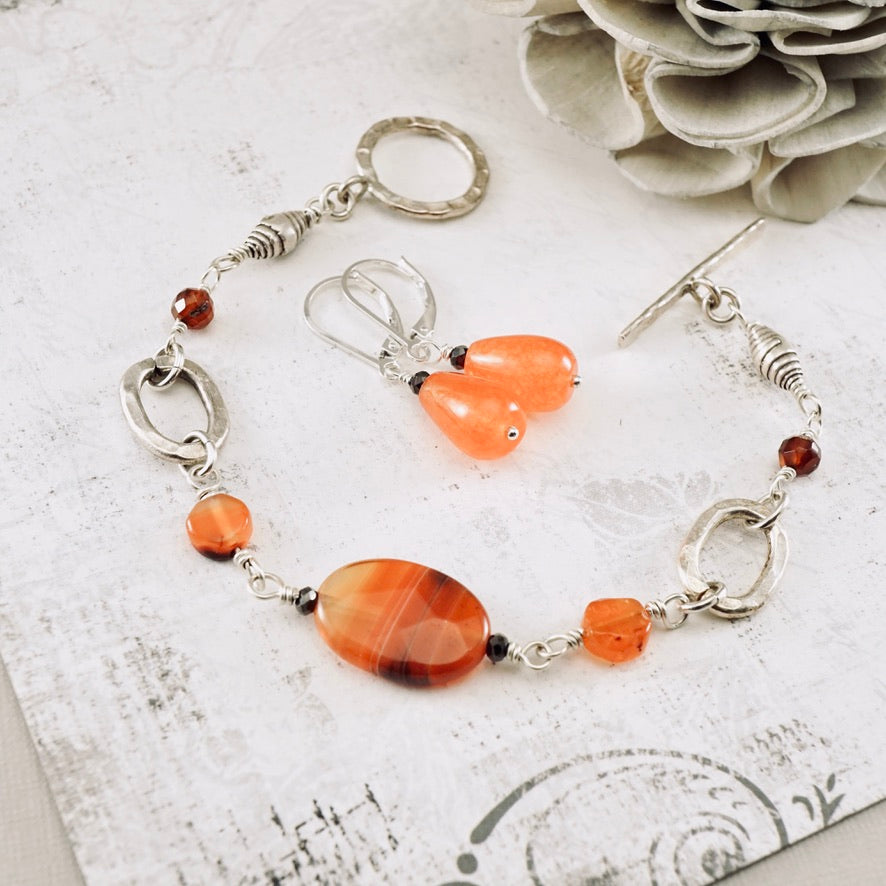 Carnelian Drop Earrings