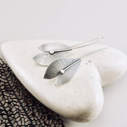 Peace Lily Textured Earrings