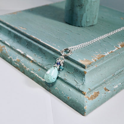 Natural Turquoise Cluster Pendant