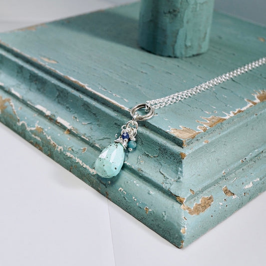 Natural Turquoise Cluster Pendant