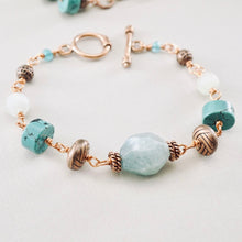 Load image into Gallery viewer, TN Amazonite &amp; Turquoise Copper Bracelet (Copper)