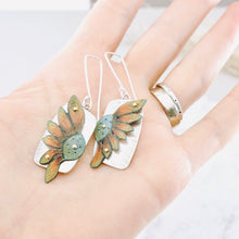 Load image into Gallery viewer, RH - Wildflower Tapered Square Earrings (Pumpkin &amp; Sage)