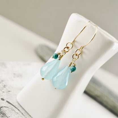 Azure Breeze Chalcedony Earrings