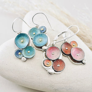 RH - Water Drop Short Earrings (Turquoise & Blue)