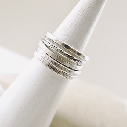 Stackable Textured Ring