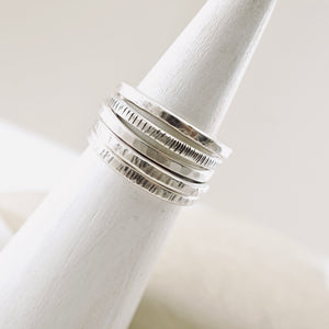 Stackable - Textured 2mm Ring (Sterling)
