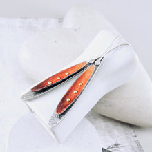 Load image into Gallery viewer, Dragonfly Wing Earrings (Pumpkin Ember)