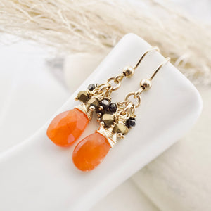 TN Orange and Cinnamon Cocktail  Earrings (GF)