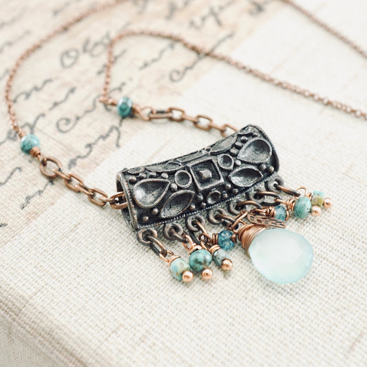 Copper Chalcedony Pendant
