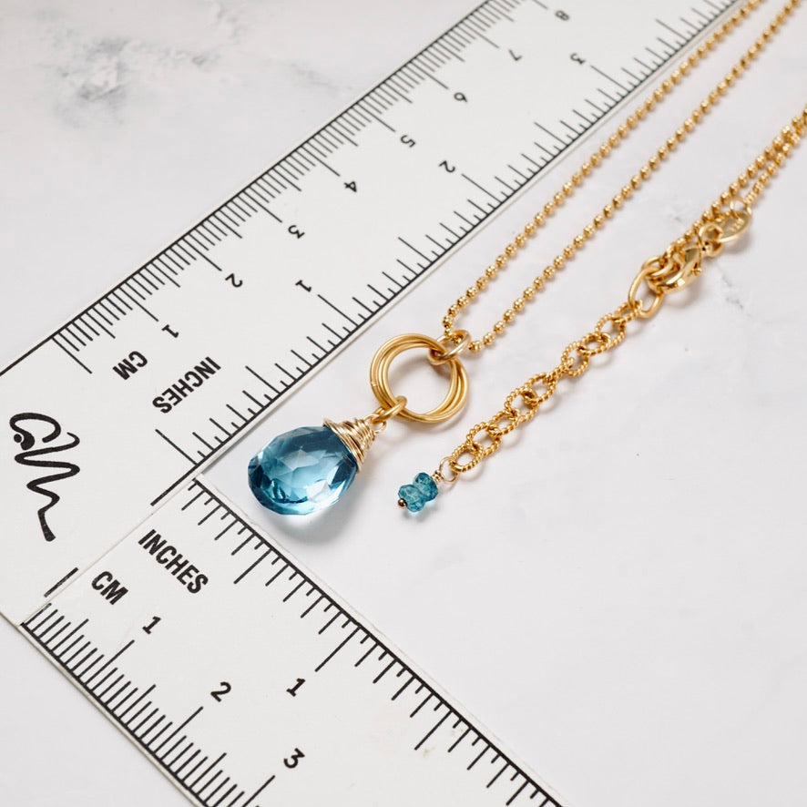 Swiss Blue Topaz Bauble Pendant