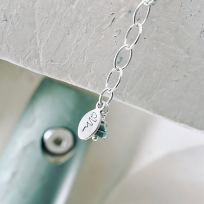 Monstera Square Pendant (Aqua Green)