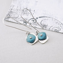 Load image into Gallery viewer, RH - Retro Petite Square Long Earrings (Silver &amp; Turquoise)