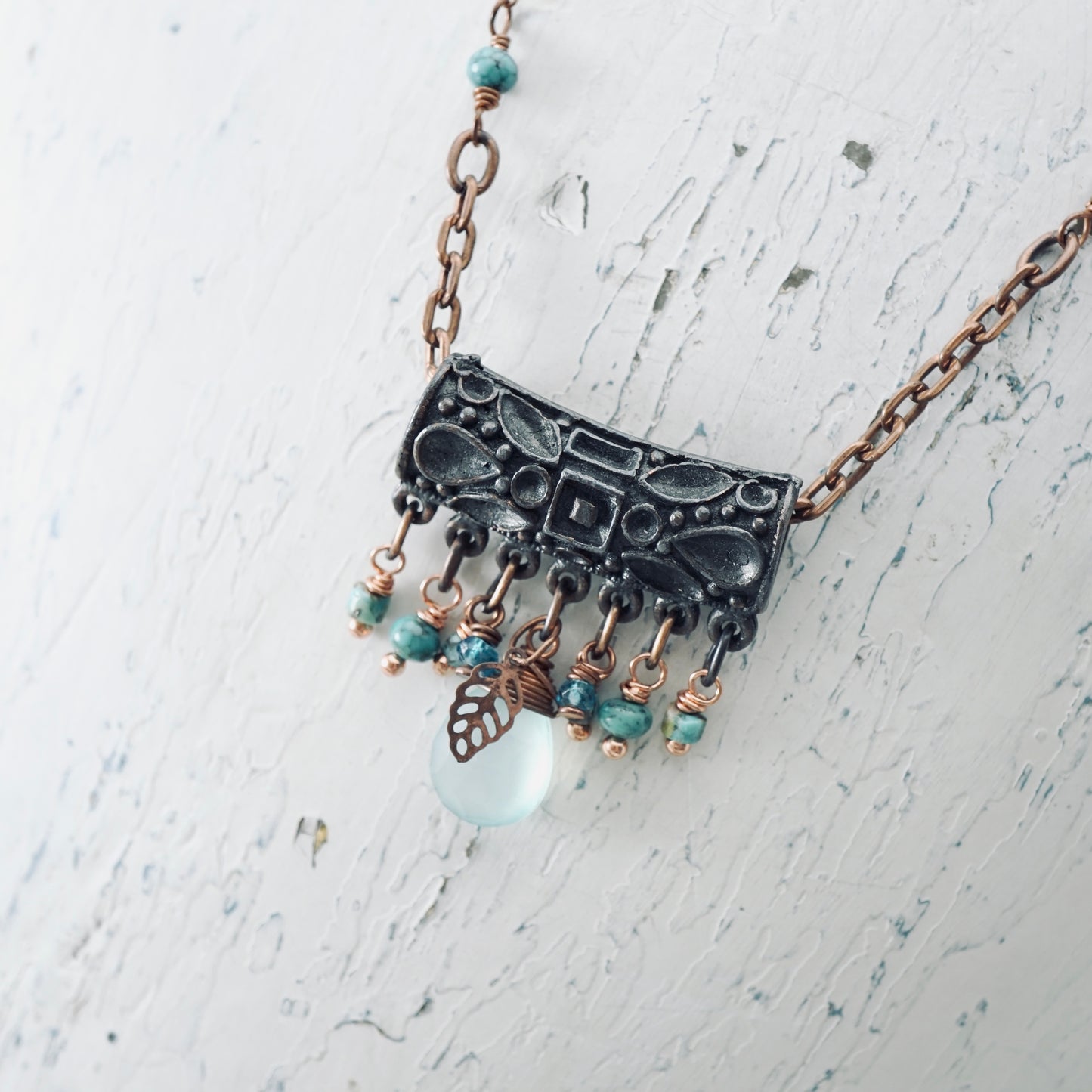Copper Chalcedony Pendant