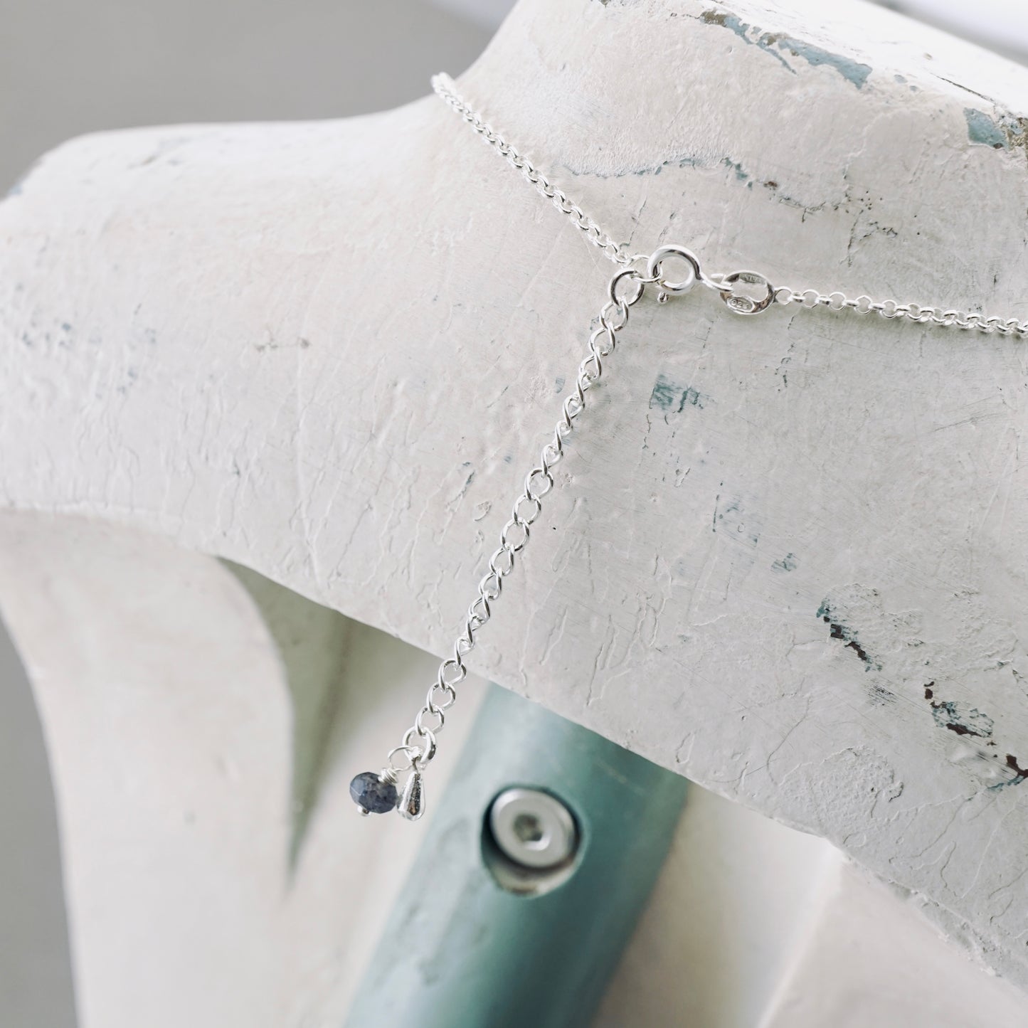 Iolite Movable Bar Necklace