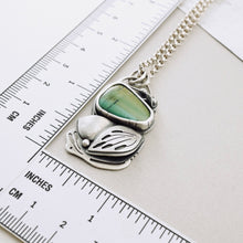 Load image into Gallery viewer, AM - Green Turquoise Leaf Pendant Necklace (SS)