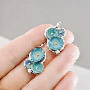 RH - Water Drop Short Earrings (Turquoise & Blue)