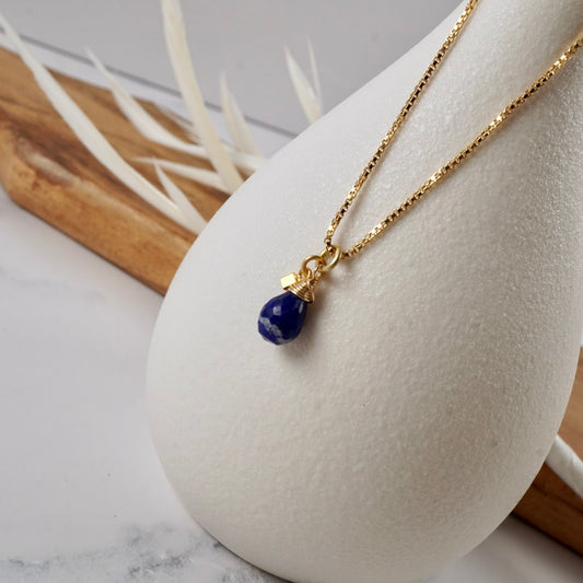 Petite Lapis Drop Pendant