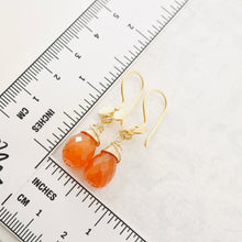 Load image into Gallery viewer, TN Ladybug Carnelian Earrings (Gold Vermeil)
