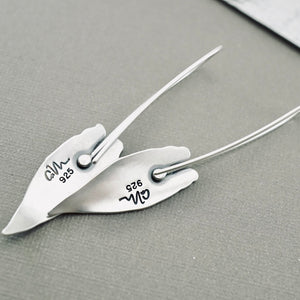 BG - Long Anthurium Earrings (Sterling Silver)