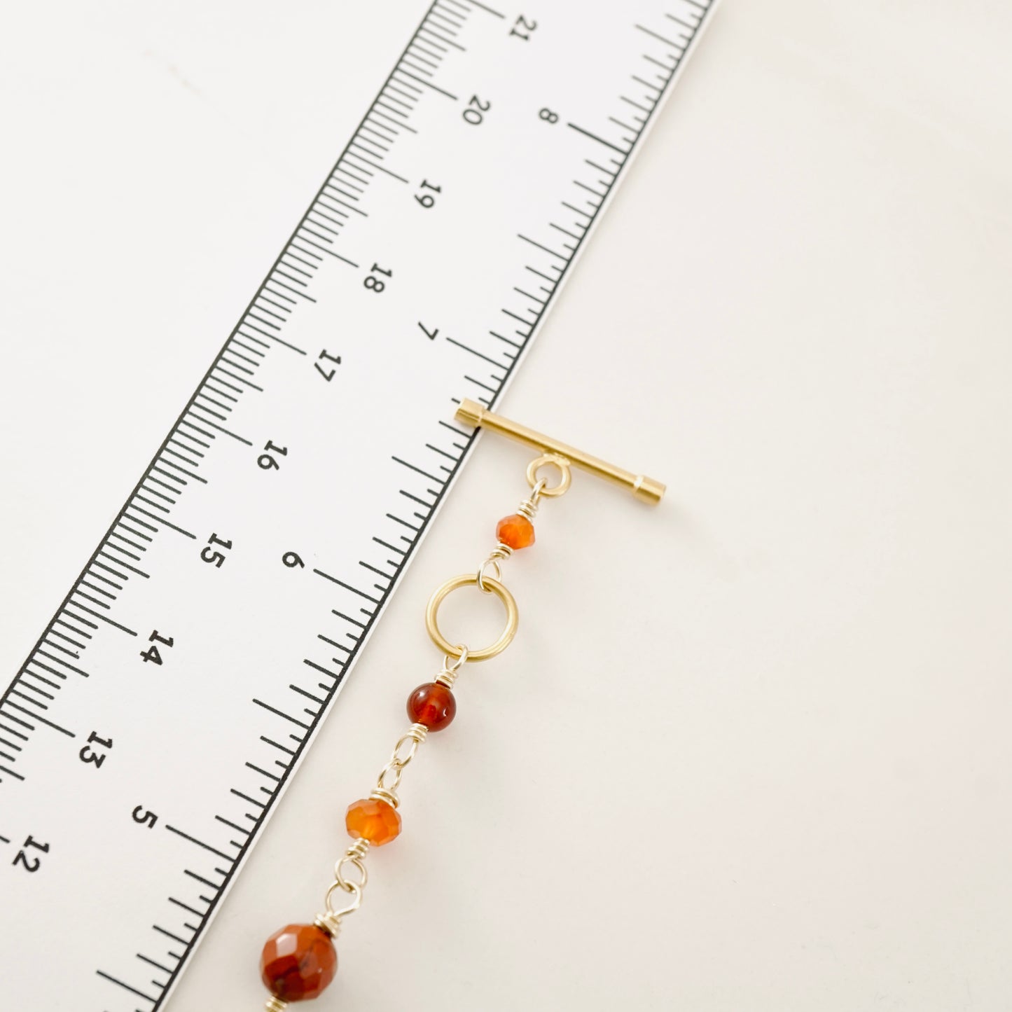Carnelian & Gold Bauble Bracelet
