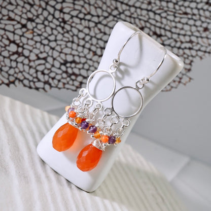 Carnelian Petite Chandelier Earrings