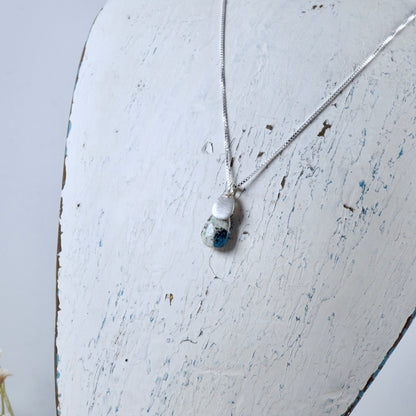 Petite K2 Jasper & Silver Drop Pendant