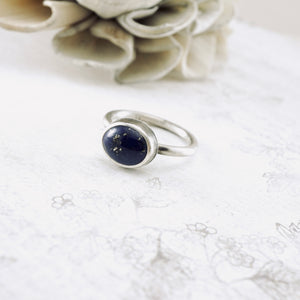 AM - Lapis Stacking Ring (SS) (Size: 6)