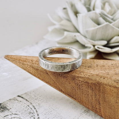 Box Weave Silver Band (Size: 7.5)