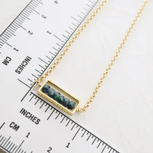Load image into Gallery viewer, TN Emerald Petite Bar Necklace (Gold-filled)