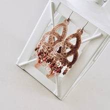 Load image into Gallery viewer, Strawberry Quartz Chandelier Earrings