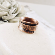 Load image into Gallery viewer, AM Thick Bark Wrap Open Ring Band - Size 7