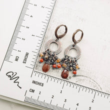 Load image into Gallery viewer, TN Mexican Fire Opal Petite Chandelier Earrings (Copper)