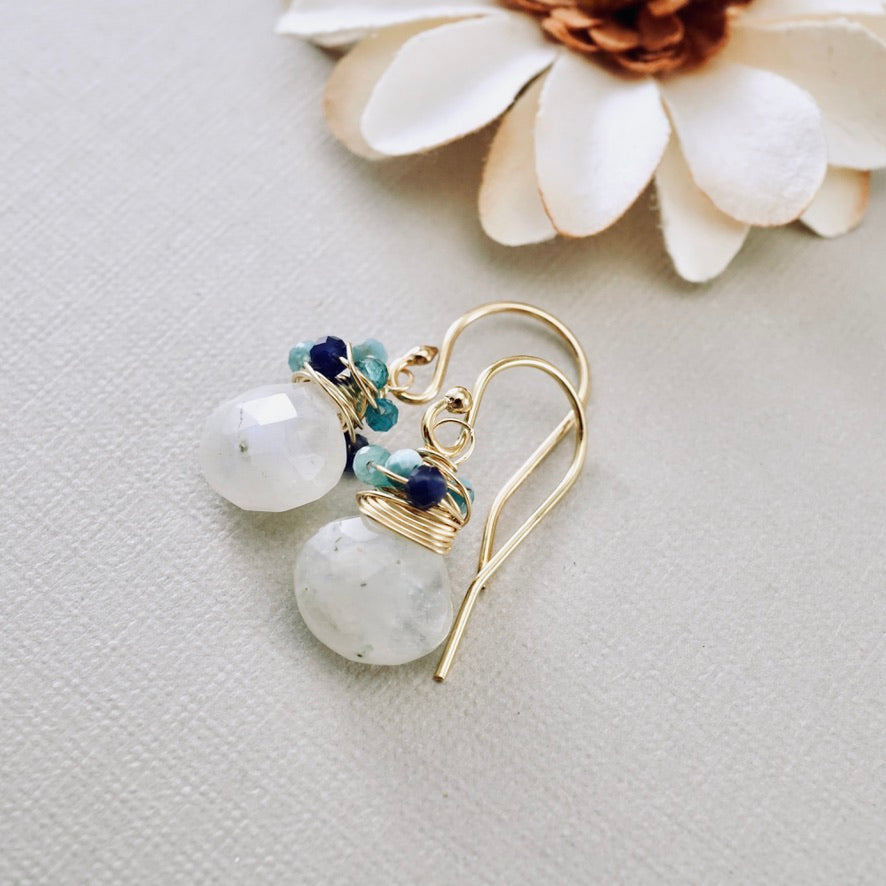 Petite Moonstone Nested Earrings