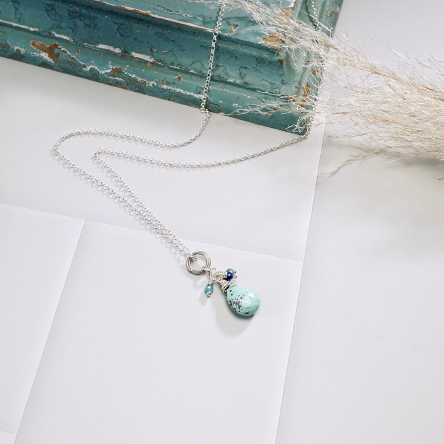 Natural Turquoise Cluster Pendant