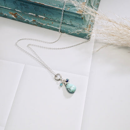 Natural Turquoise Cluster Pendant